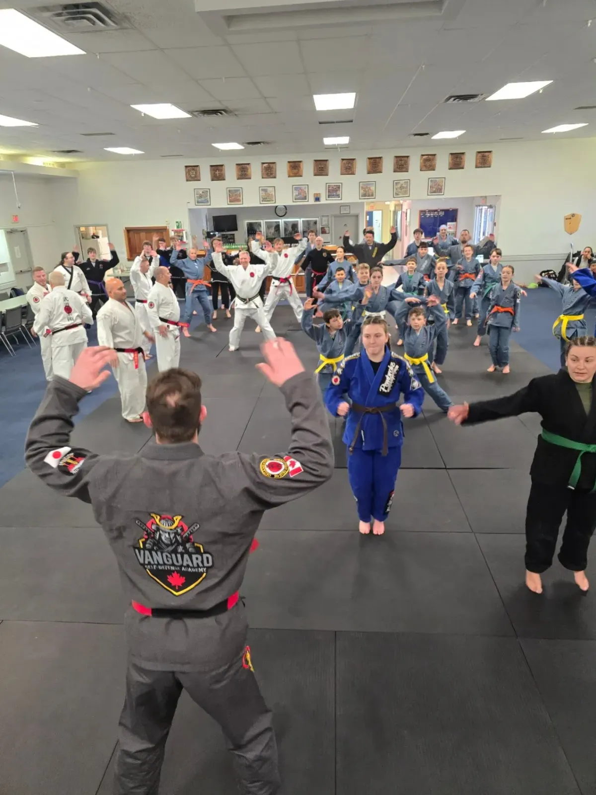 An Ontario OJI seminar — the whole organisation on the mat.